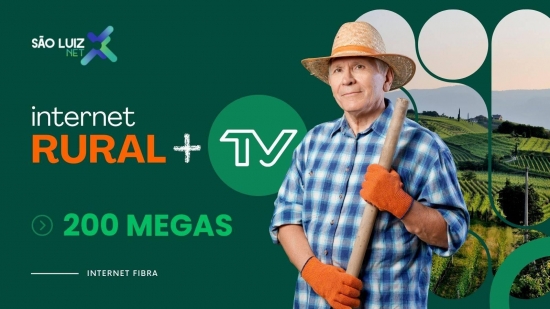 Imagem FIBRA RURAL 200MB + TV